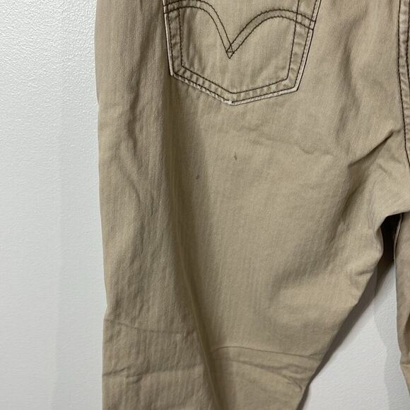 Levis Tan Pinstripe Y2K Jeans Size 12 - Picture 6 of 7